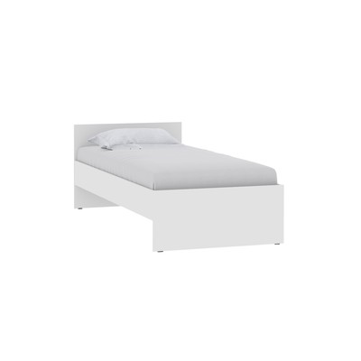 Кровать односпальная «Симпл», спальное место 900×2000 мм, 2042×946×700 мм, цвет белый