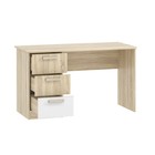 Стол письменный с ящиками Фанк, 1300х600х750, Белый/Дуб сонома - фото 120719547