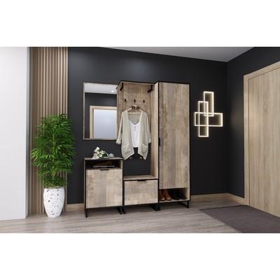 Тумба для прихожей «Фолк», 550×400×814 мм, цвет дуб гранж песочный