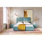 Кровать двуспальная Ingrid, с подъёмным механизмом, с ящиком для белья, 1820×2130×1300 мм, цвет ультра минт - Фото 5