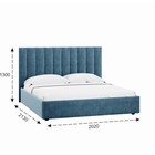 Кровать двуспальная Ingrid, с подъёмным механизмом, с ящиками, спальное место 1800×2000 мм, 2020×2130×1300 мм, цвет галакси лайт 22 - Фото 3