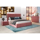 Кровать двуспальная Ingrid, с подъёмным механизмом, с ящиками, спальное место 1800×2000 мм, 2020×2130×1300 мм, цвет ультра коралл - Фото 5