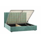 Кровать двуспальная Ingrid, с подъёмным механизмом, с ящиками, спальное место 1800×2000 мм, 2020×2130×1300 мм, цвет ультра минт - Фото 2