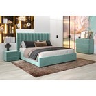 Кровать двуспальная Ingrid, с подъёмным механизмом, с ящиками, спальное место 1800×2000 мм, 2020×2130×1300 мм, цвет ультра минт - Фото 5