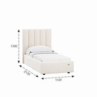 Кровать односпальная Ingrid, с подъёмным механизмом, с ящиком для белья, 1120×2130×1300 мм, цвет вивальди 2 - Фото 3