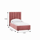 Кровать односпальная Ingrid, с подъёмным механизмом, с ящиками, спальное место 900×2000 мм, 1120×2130×1300 мм, цвет ультра коралл - Фото 3