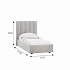 Кровать односпальная Ingrid, с подъёмным механизмом, с ящиками, спальное место 900×2000 мм, 1120×2130×1300 мм, цвет ультра смог - Фото 3