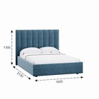 Кровать двуспальная Ingrid, с подъёмным механизмом, с ящиками, спальное место 1400×2000 мм, 1620×2130×1300 мм, цвет галакси лайт 22 - Фото 3