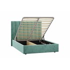 Кровать двуспальная Ingrid, с подъёмным механизмом, с ящиками, спальное место 1400×2000 мм, 1620×2130×1300 мм, цвет ультра минт - Фото 2