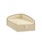 Диван-кровать Адель с ПМ и ящиками, 2105х995х720, рогожка Тесла милк/Тесла мокко - Фото 1