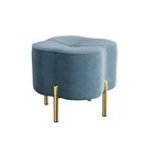 Пуф «Кантри», 505×505×415 мм, велюр, цвет галакси лайт 22 - Фото 1