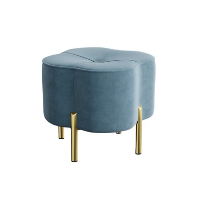 Пуф «Кантри», 505×505×415 мм, велюр, цвет галакси лайт 22