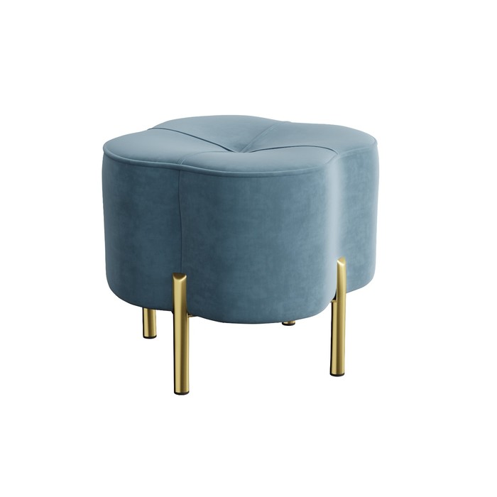 Пуф «Кантри», 505×505×415 мм, велюр, цвет галакси лайт 22 - Фото 1