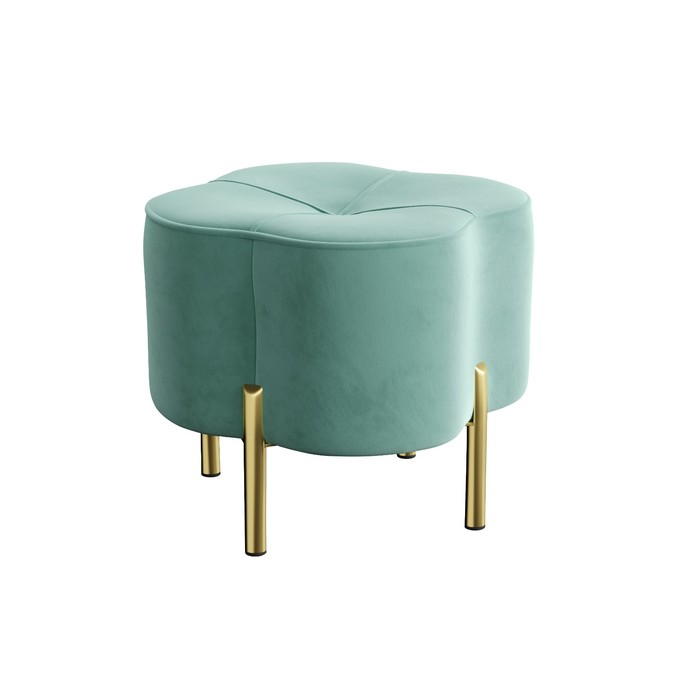 Пуф «Кантри», 505×505×415 мм, велюр, цвет ультра минт - Фото 1