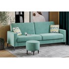 Пуф «Мун», 500×500×440 мм, велюр, цвет ультра минт - Фото 2