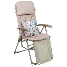 Кресло-шезлонг, матрас + подушка, цвет песочный