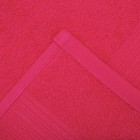 Полотенце махровое 50х90см, малиновый, 440г/м, хл100% 9683191 - фото 14188434