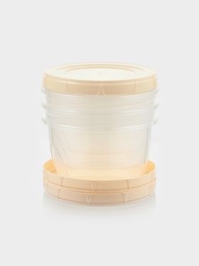 Набор банок для хранения продуктов «Фиджи», 3 шт., 700 мл, пластик, крышки МИКС