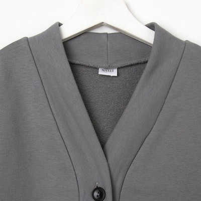 Костюм для девочки (кардиган, брюки) MINAKU, серый, рост 128 см