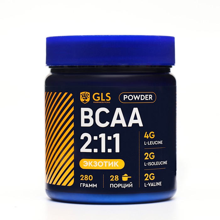 

BCAA 2:1:1 аминокислоты для набора массы GLS экзотический микс, 280 г
