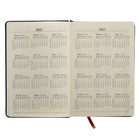 Ежедневник полудатированный, А5, 193 листа, в линейку, золотой срез, перфорированный угол, карта, ляссе, обложка из пвх, синий - Фото 5