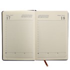 Ежедневник полудатированный, А5, 193 листа, в линейку, золотой срез, перфорированный угол, карта, ляссе, обложка из пвх, синий - Фото 7