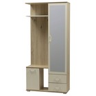 Шкаф комбинированный «Кармен 1», 900×350×1900 мм, зеркало, цвет дуб сонома / белый - Фото 2