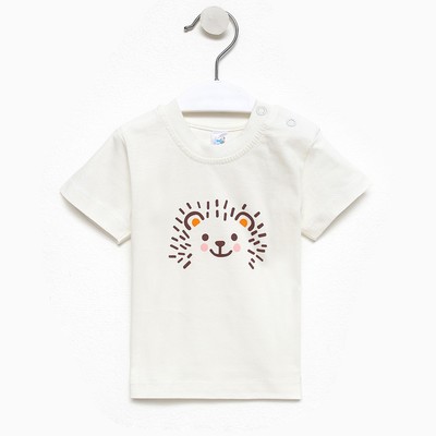 Футболка детская, цвет экрю, рост 74-80 см