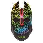 Мышь Fusion GM-306, игровая, проводная, оптическая, 3600 dpi, USB, подсветка, чёрная - фото 10519162