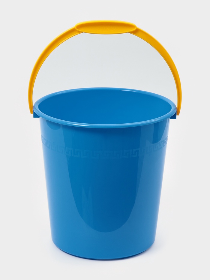 Ведро хозяйственное с мерной шкалой, 10 л, пластик, МИКС - Фото 1