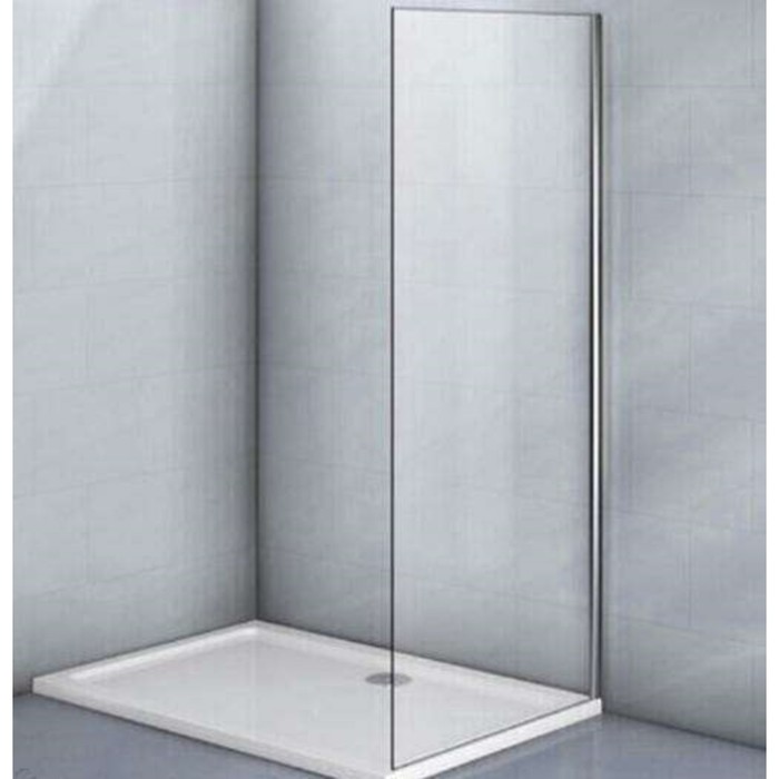 Боковая панель Veconi KP03-120-01-C5, 1200×1850 мм, без поддона, прозрачное стекло, хром