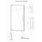 Душевая дверь Veconi Vianno VN33-80-01-C7, 800х1950 мм, прозрачная, распашная, хром - Фото 3