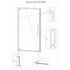 Душевая дверь Veconi Vianno VN33B-90-01-C7, 900х1950 мм, прозрачная, распашная, черный - Фото 4