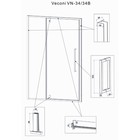 Душевая дверь Veconi Vianno VN34-110-01-C7, 1100х1950 мм, прозрачная, распашная, хром - Фото 3