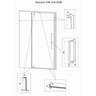 Душевая дверь Veconi Vianno VN34B-110-01-C7, 1100×1950 мм, прозрачная, распашная, черный - Фото 4