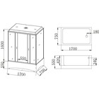 Душевая кабина Taliente TA-17075G, 170×75×215 см, высокий поддон 55 см, тонированное стекло - Фото 4