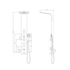 Душевая система Taliente ТА-G-A03Wcr+s, 1400×200 мм, гидромассаж 4 ф., излив 47 мм, белый - Фото 2