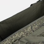 Сумка дорожная на молнии, 3 наружных кармана, длинный ремень, цвет камуфляж/зелёный - Фото 3