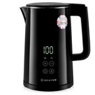 Чайник BRAYER 1035BR, металл, 1.5 л, 2200 Вт, LED-дисплей, регулировка t°, чёрный - фото 10519794
