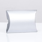 Коробка складная, подушка, серебряная, 11×8×2 см - Фото 1