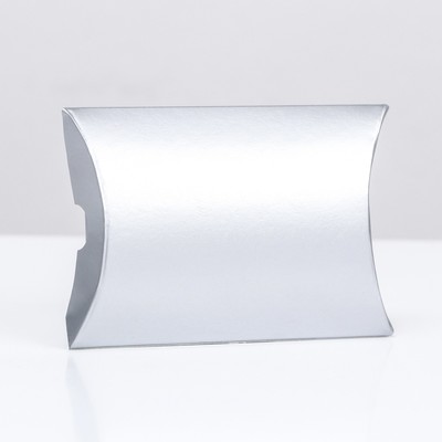 Коробка складная, подушка, серебряная, 11×8×2 см