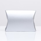 Коробка складная, подушка, серебряная, 11×8×2 см - Фото 2