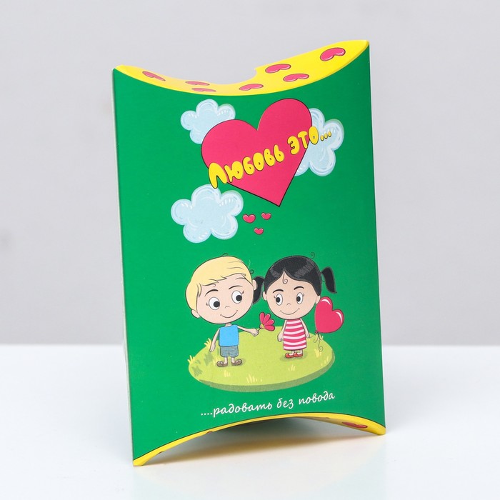 

Коробка складная "Любовь это…", зеленая, 11 х 8 х 2 см