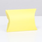 Коробка складная, подушка, жёлтая,  11 х 8 х 2 см, - Фото 1