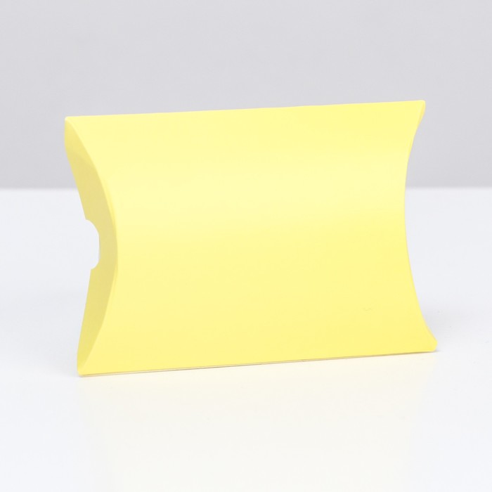 Коробка складная, подушка, жёлтая,  11 х 8 х 2 см, - Фото 1