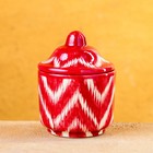 Баночка для специй Риштанская керамика, Атлас красный, 100 мл - фото 319492273