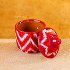 Баночка для специй Риштанская керамика «Атлас», 100 мл, красная - Фото 2