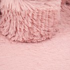 Лежанка с когеточкой "Пижон", овальная, 55 х 36 х 47см, пушистый мех, джут, розовая - фото 9600967