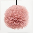 Лежанка с когеточкой "Пижон", овальная, 55 х 36 х 47см, пушистый мех, джут, розовая - Фото 4