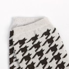 Носки женские "Гусиная лапка", цвет бежевый/коричневый, размер 23 - Фото 3